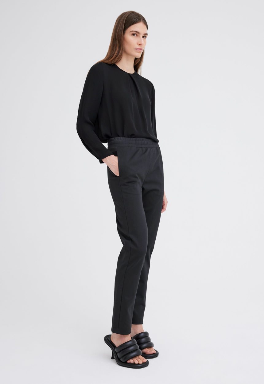 Jac + Jack Cub Cotton Ponte Pant - Black